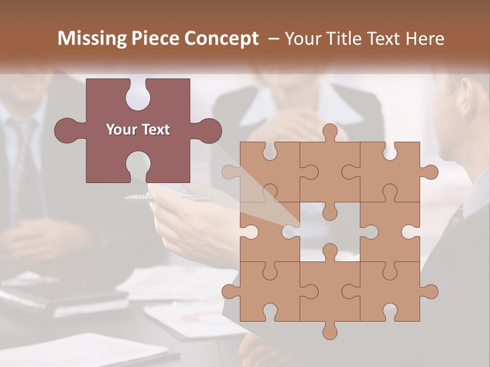 A Group Of Business People Sitting Around A Table PowerPoint Template