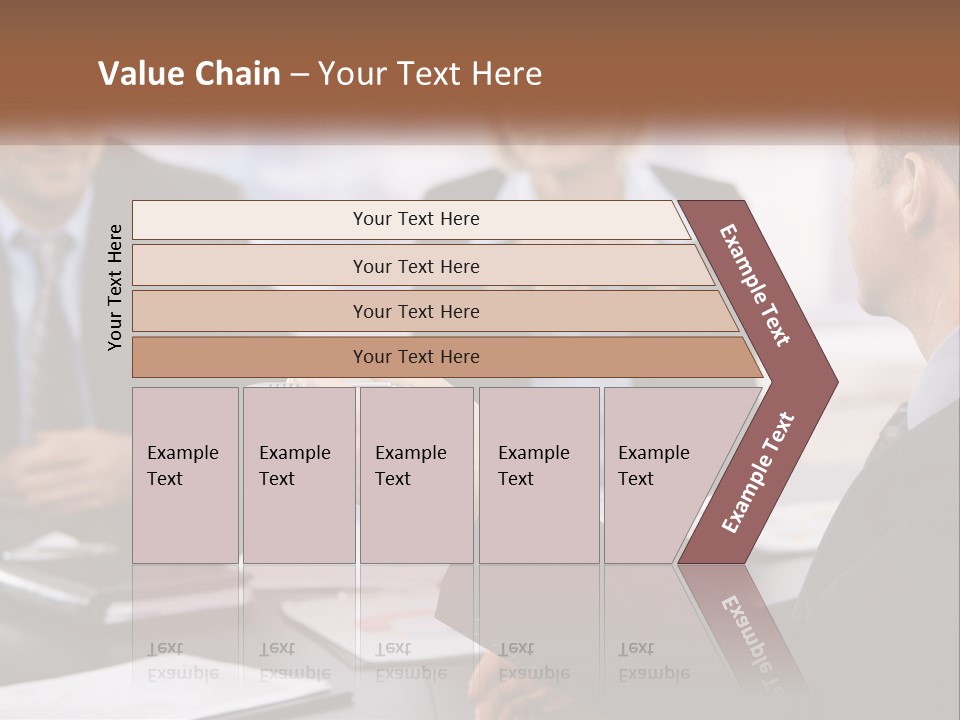 A Group Of Business People Sitting Around A Table PowerPoint Template
