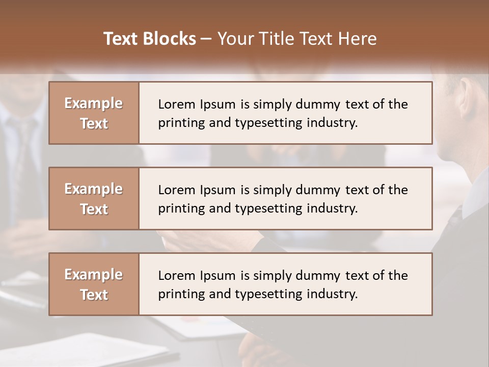A Group Of Business People Sitting Around A Table PowerPoint Template