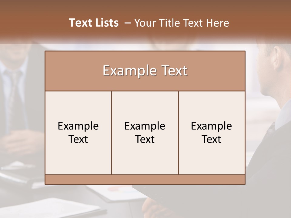 A Group Of Business People Sitting Around A Table PowerPoint Template