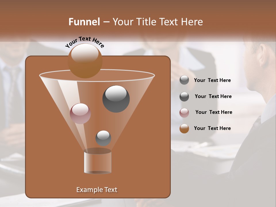A Group Of Business People Sitting Around A Table PowerPoint Template