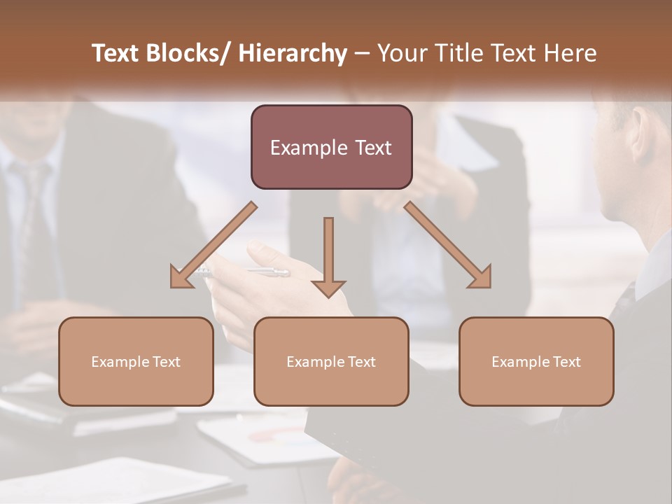 A Group Of Business People Sitting Around A Table PowerPoint Template