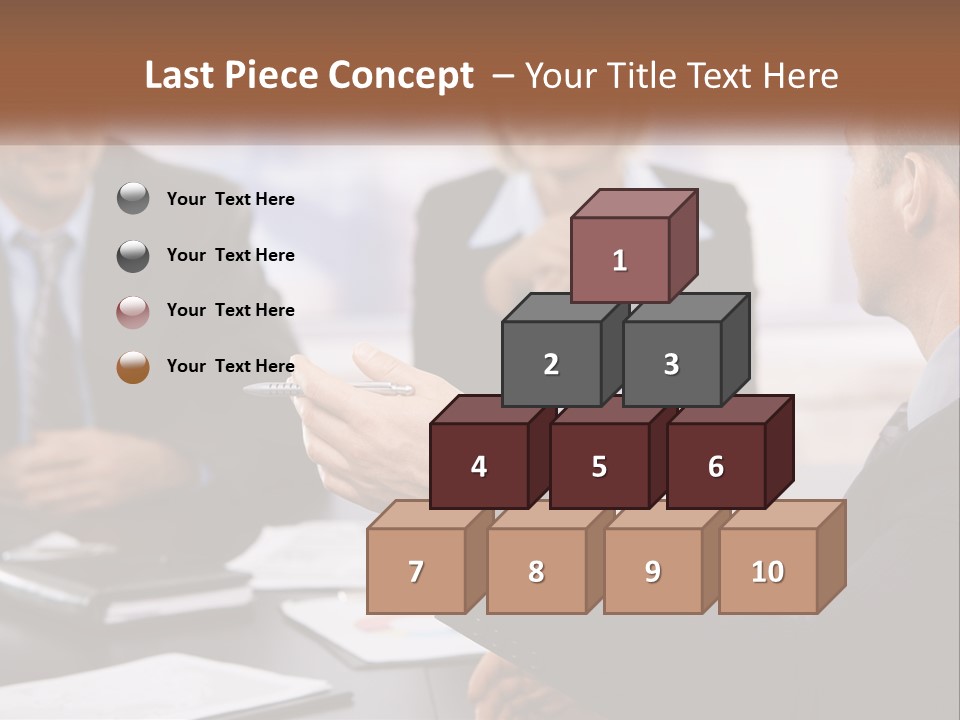 A Group Of Business People Sitting Around A Table PowerPoint Template
