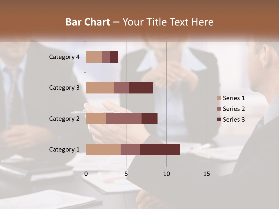 A Group Of Business People Sitting Around A Table PowerPoint Template