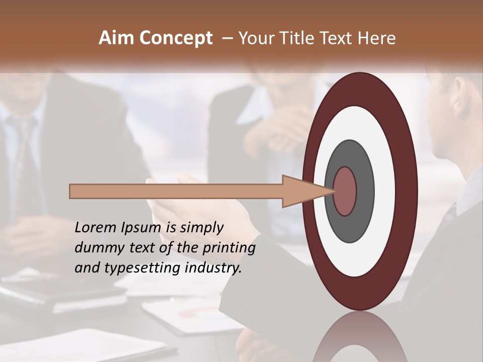 A Group Of Business People Sitting Around A Table PowerPoint Template