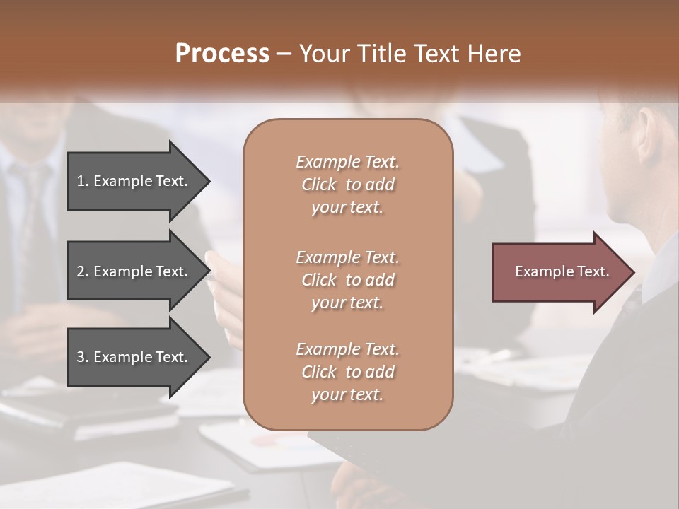 A Group Of Business People Sitting Around A Table PowerPoint Template
