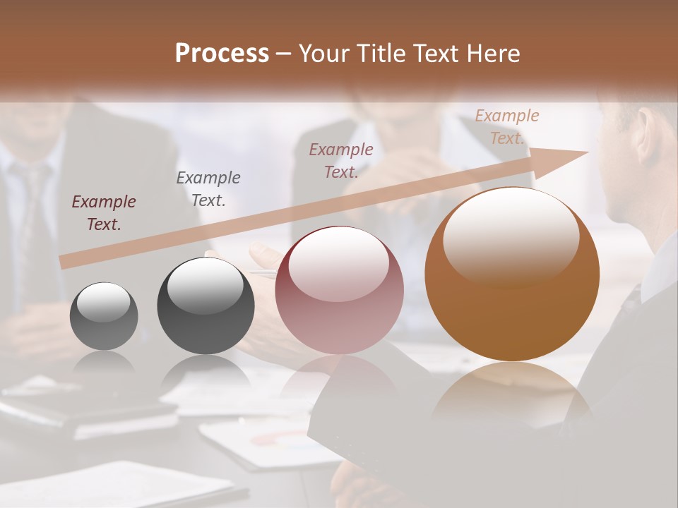 A Group Of Business People Sitting Around A Table PowerPoint Template