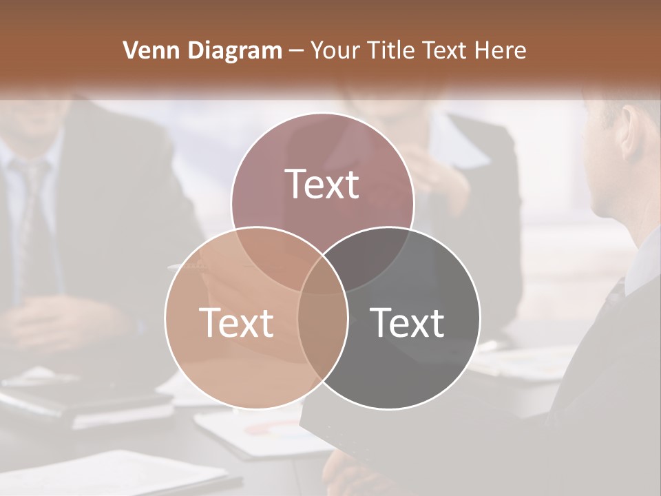 A Group Of Business People Sitting Around A Table PowerPoint Template