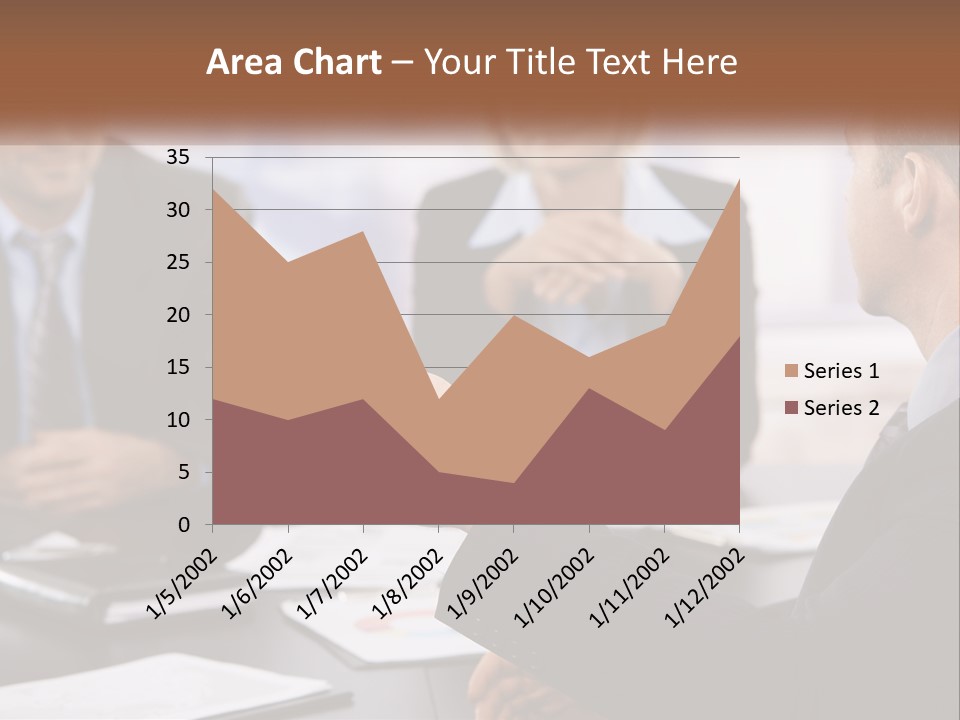 A Group Of Business People Sitting Around A Table PowerPoint Template