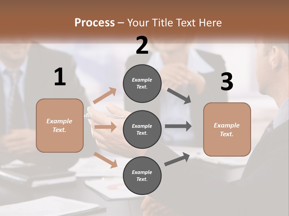 A Group Of Business People Sitting Around A Table PowerPoint Template