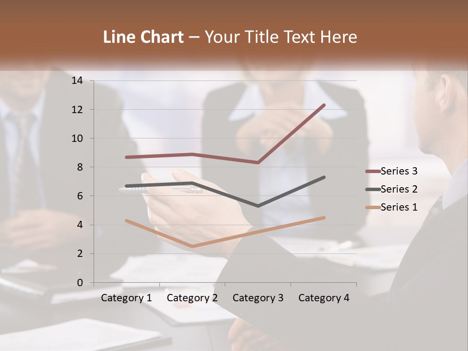 A Group Of Business People Sitting Around A Table PowerPoint Template