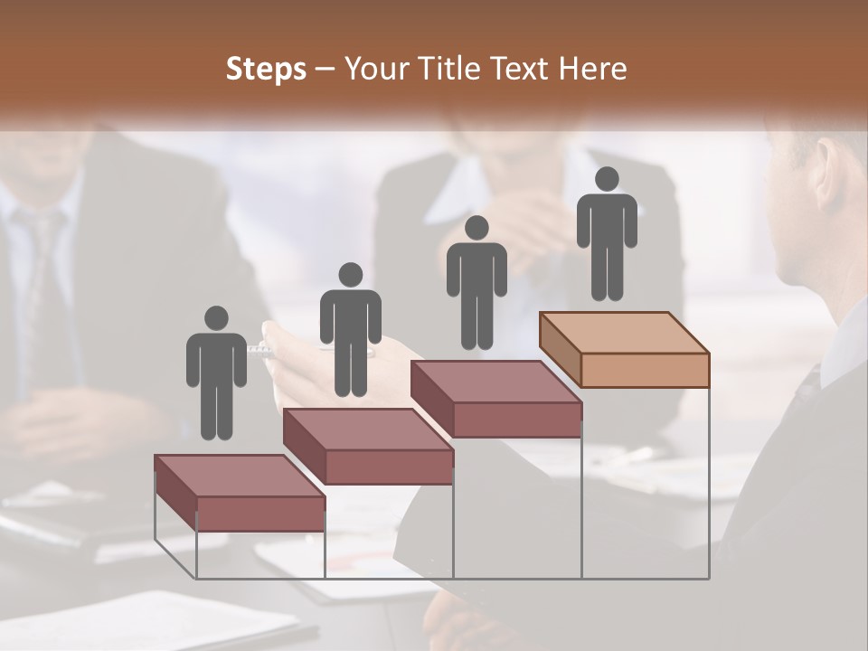 A Group Of Business People Sitting Around A Table PowerPoint Template