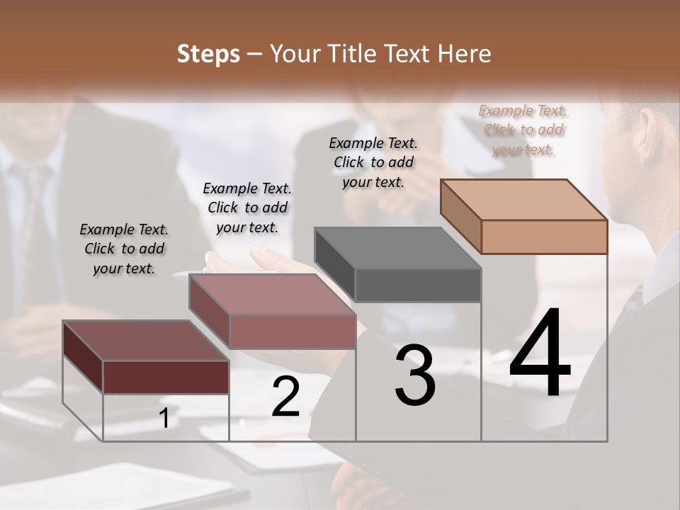 A Group Of Business People Sitting Around A Table PowerPoint Template