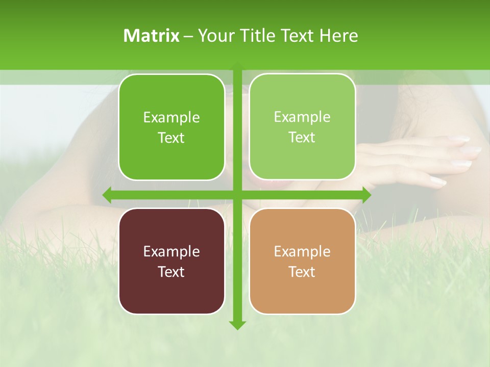 A Woman Laying In The Grass With Her Hands On Her Chest PowerPoint Template