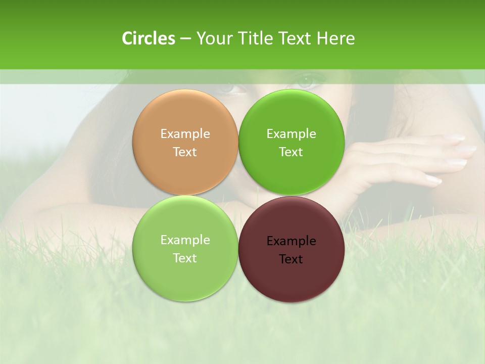 A Woman Laying In The Grass With Her Hands On Her Chest PowerPoint Template