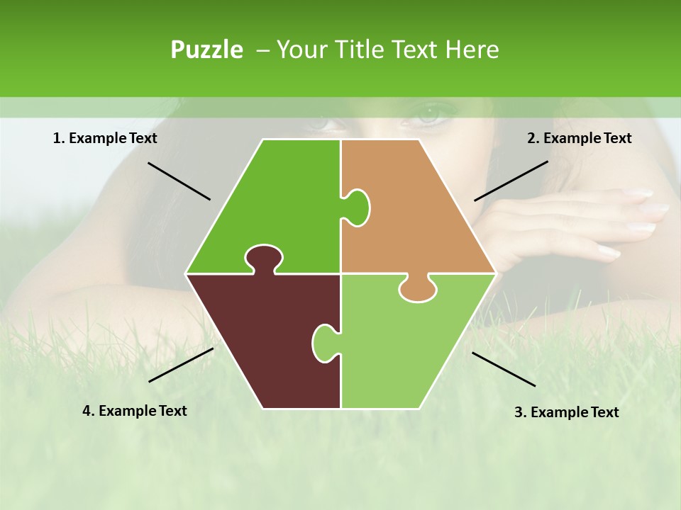 A Woman Laying In The Grass With Her Hands On Her Chest PowerPoint Template