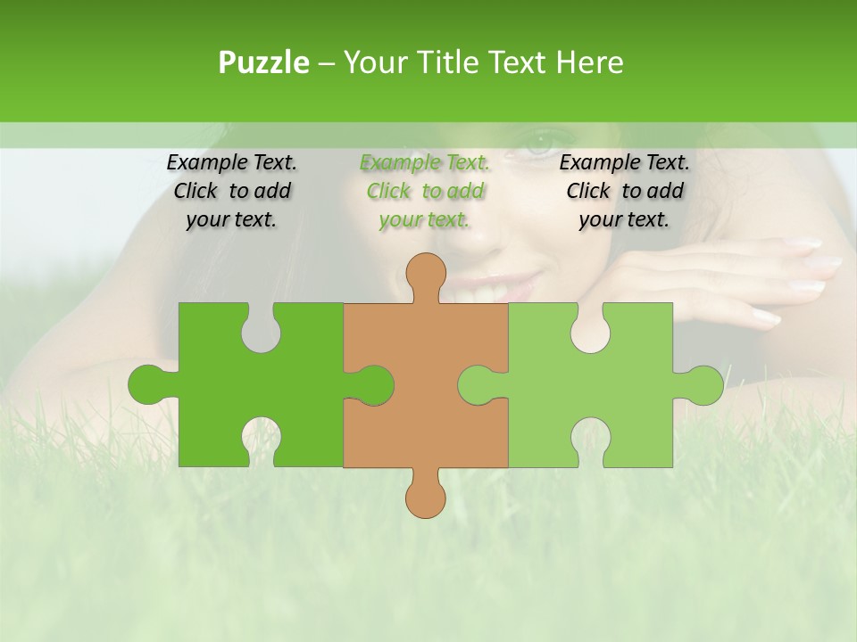 A Woman Laying In The Grass With Her Hands On Her Chest PowerPoint Template