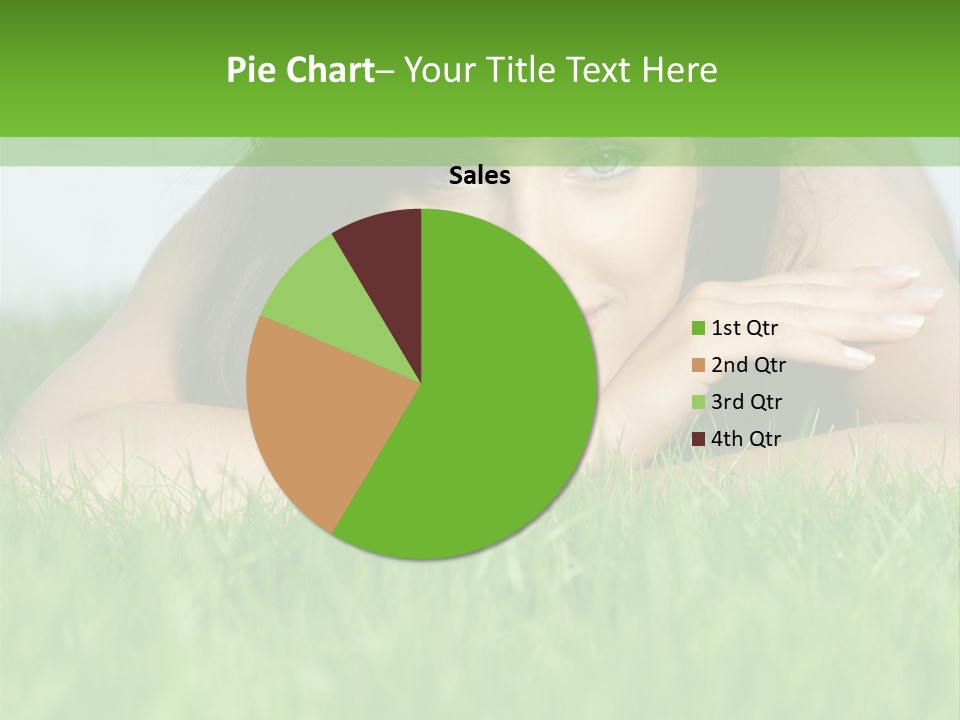 A Woman Laying In The Grass With Her Hands On Her Chest PowerPoint Template