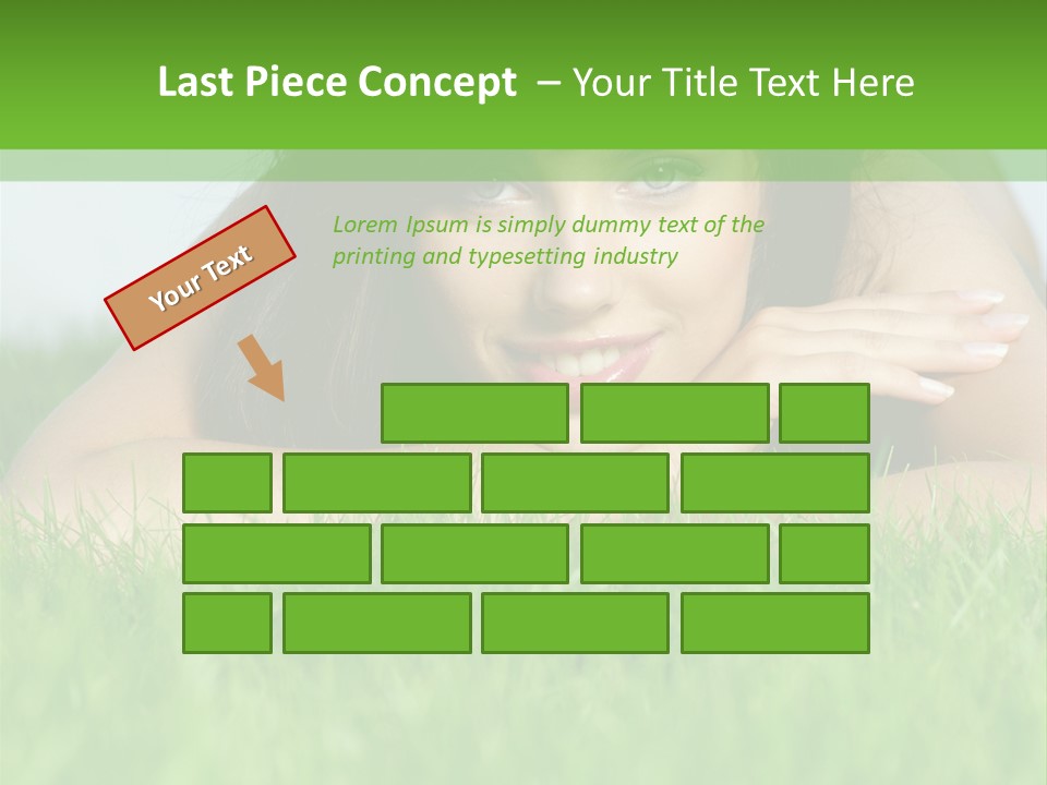 A Woman Laying In The Grass With Her Hands On Her Chest PowerPoint Template