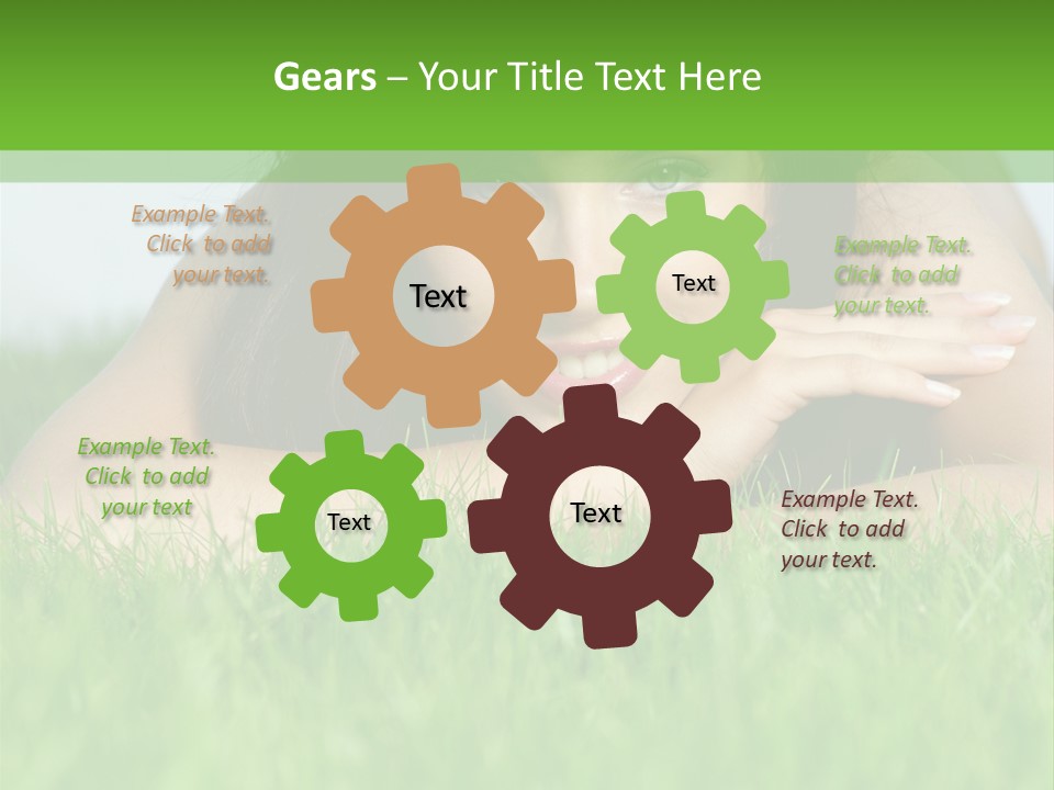 A Woman Laying In The Grass With Her Hands On Her Chest PowerPoint Template