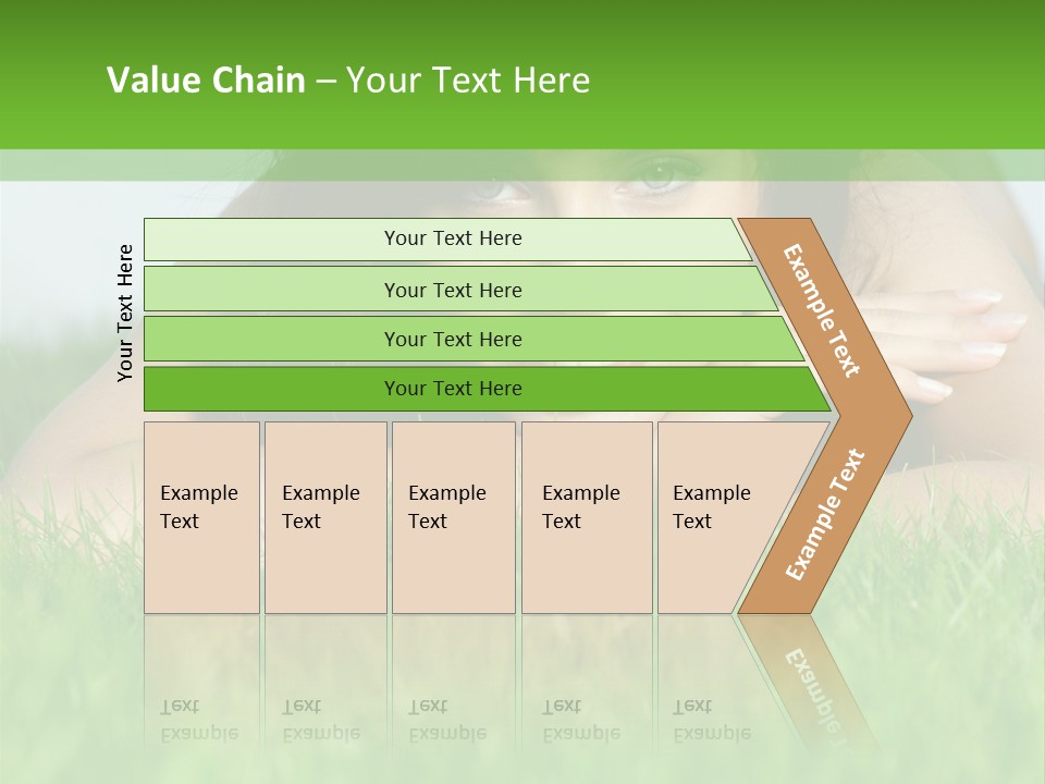 A Woman Laying In The Grass With Her Hands On Her Chest PowerPoint Template