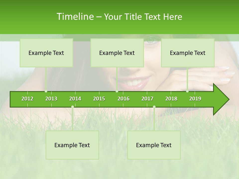 A Woman Laying In The Grass With Her Hands On Her Chest PowerPoint Template