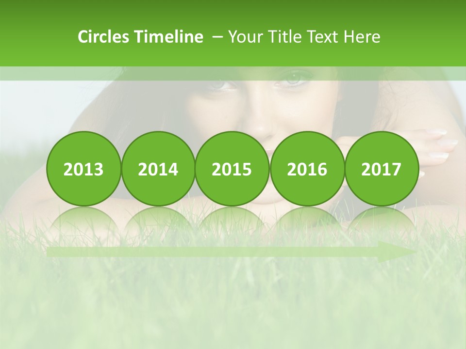 A Woman Laying In The Grass With Her Hands On Her Chest PowerPoint Template