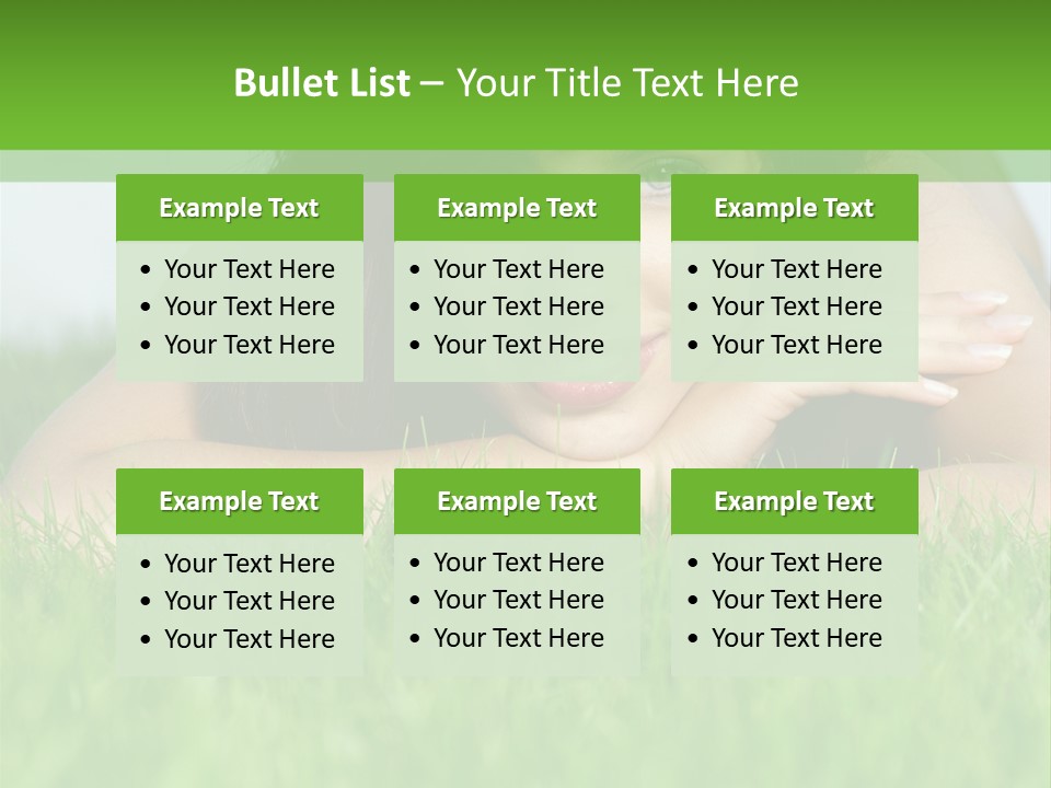 A Woman Laying In The Grass With Her Hands On Her Chest PowerPoint Template