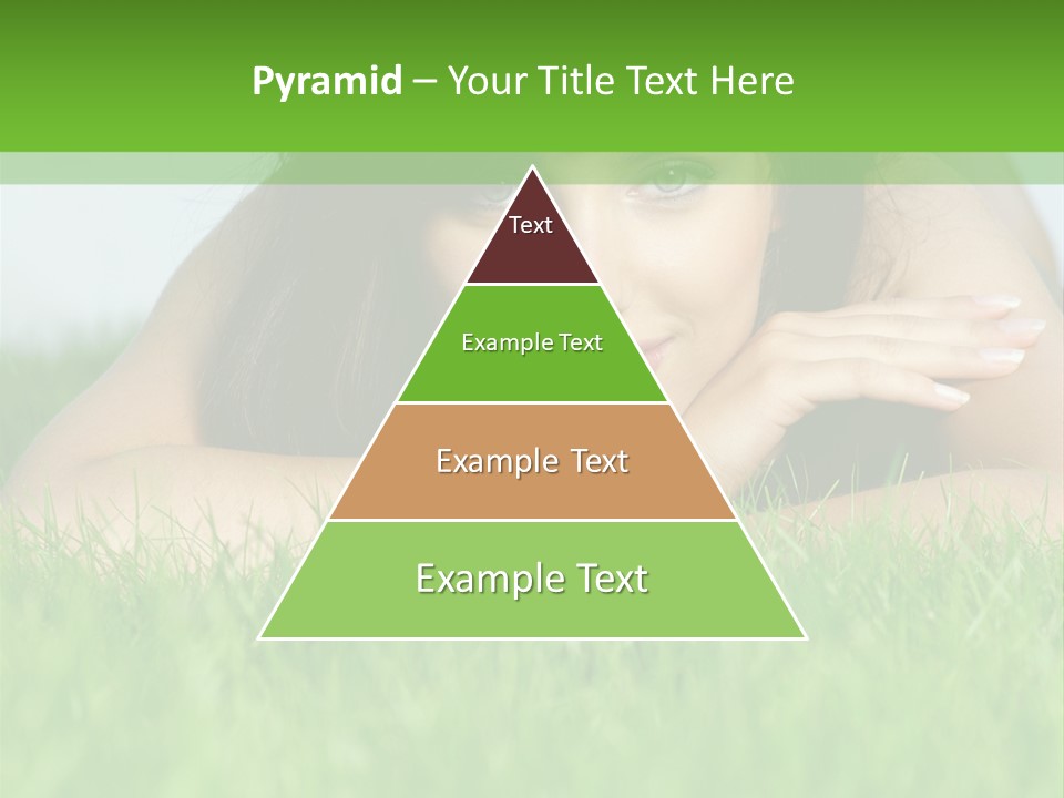 A Woman Laying In The Grass With Her Hands On Her Chest PowerPoint Template