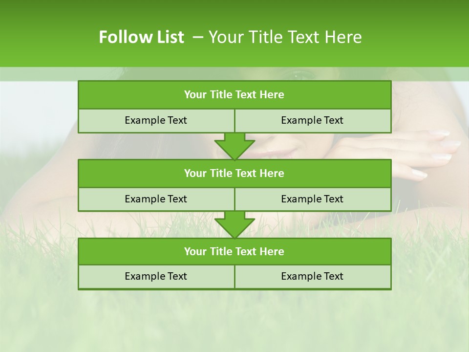 A Woman Laying In The Grass With Her Hands On Her Chest PowerPoint Template
