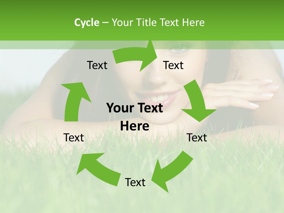 A Woman Laying In The Grass With Her Hands On Her Chest PowerPoint Template