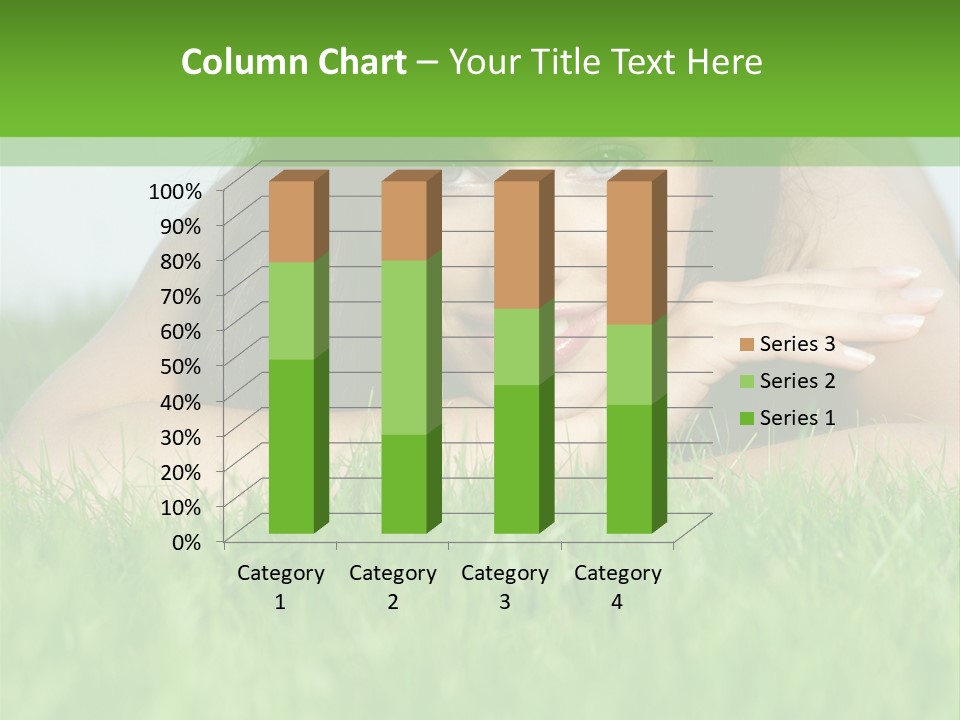 A Woman Laying In The Grass With Her Hands On Her Chest PowerPoint Template