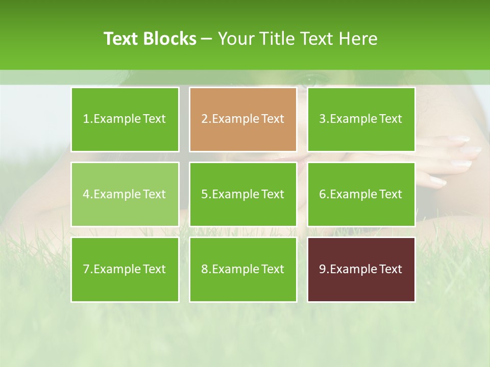 A Woman Laying In The Grass With Her Hands On Her Chest PowerPoint Template