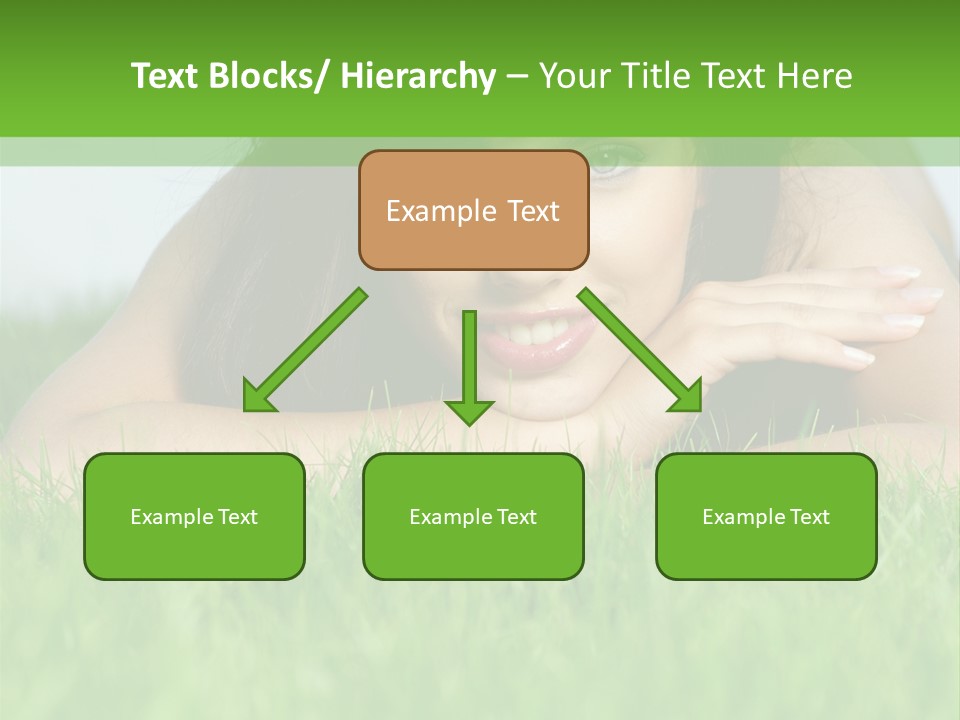 A Woman Laying In The Grass With Her Hands On Her Chest PowerPoint Template