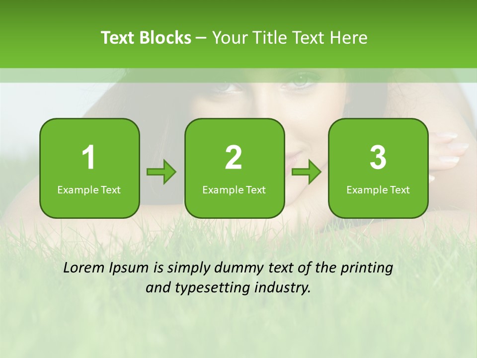 A Woman Laying In The Grass With Her Hands On Her Chest PowerPoint Template