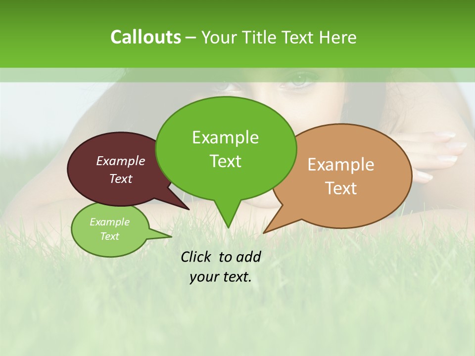 A Woman Laying In The Grass With Her Hands On Her Chest PowerPoint Template