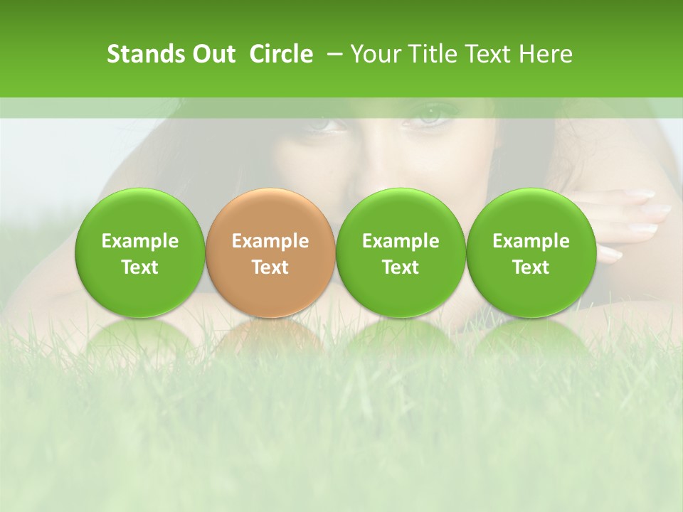 A Woman Laying In The Grass With Her Hands On Her Chest PowerPoint Template