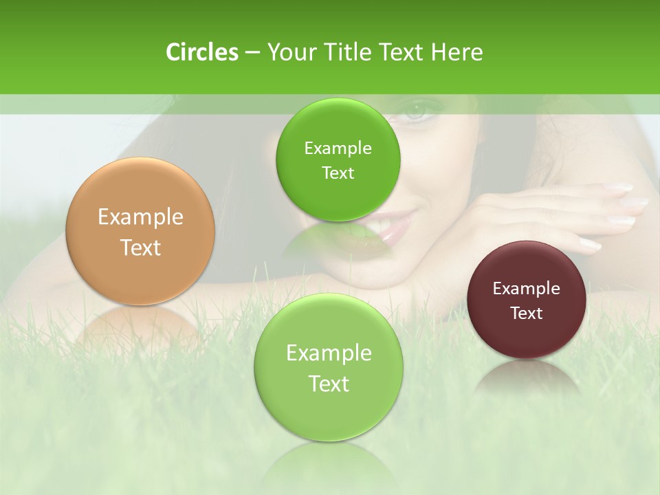 A Woman Laying In The Grass With Her Hands On Her Chest PowerPoint Template