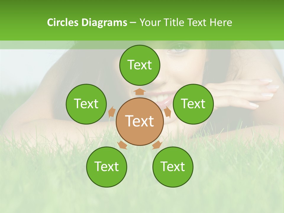 A Woman Laying In The Grass With Her Hands On Her Chest PowerPoint Template