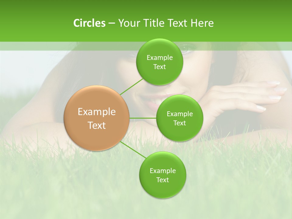 A Woman Laying In The Grass With Her Hands On Her Chest PowerPoint Template