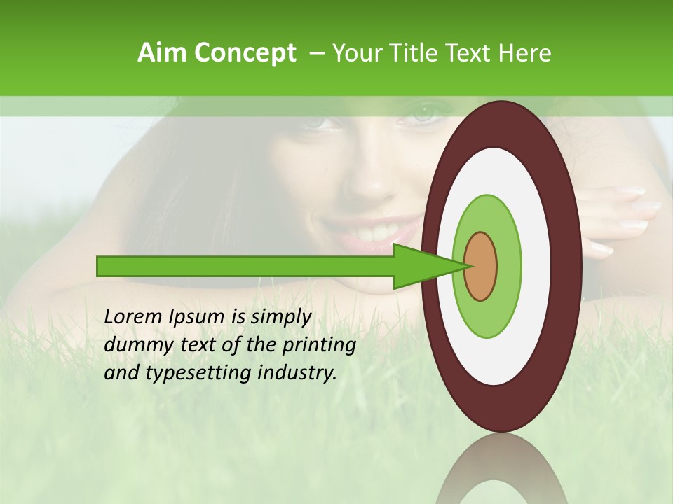 A Woman Laying In The Grass With Her Hands On Her Chest PowerPoint Template