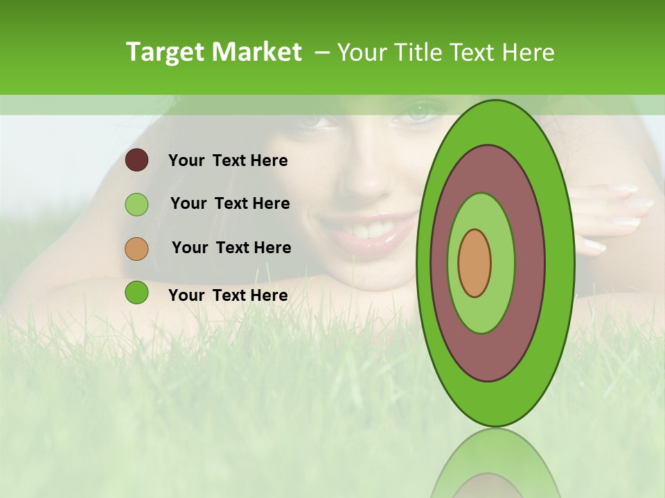 A Woman Laying In The Grass With Her Hands On Her Chest PowerPoint Template