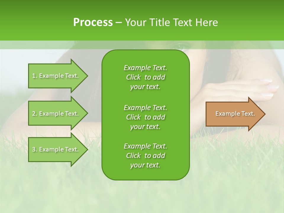 A Woman Laying In The Grass With Her Hands On Her Chest PowerPoint Template