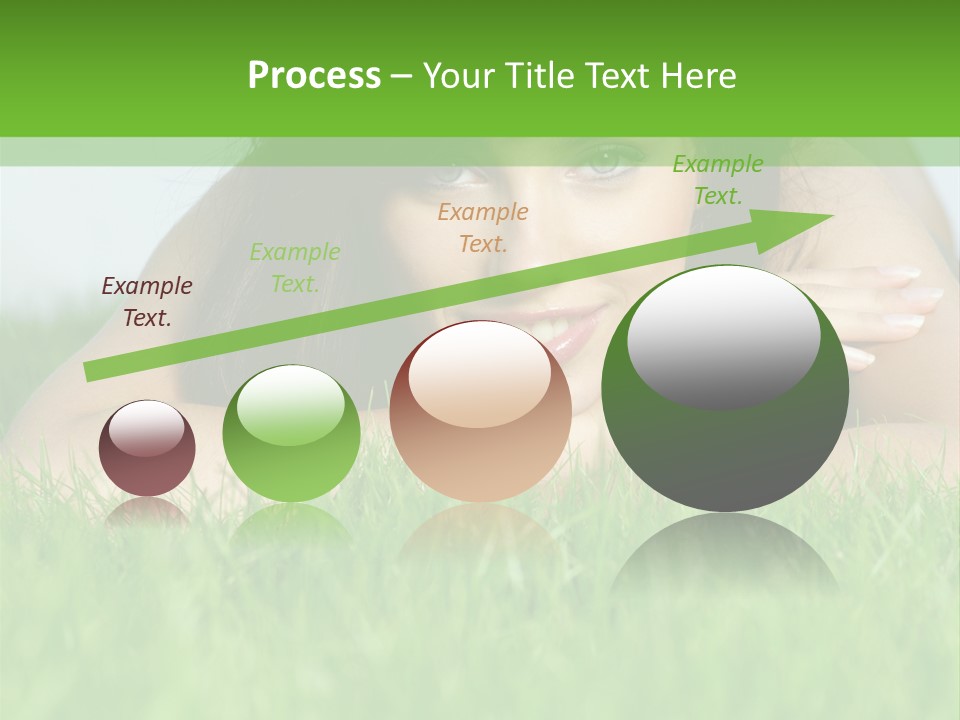 A Woman Laying In The Grass With Her Hands On Her Chest PowerPoint Template