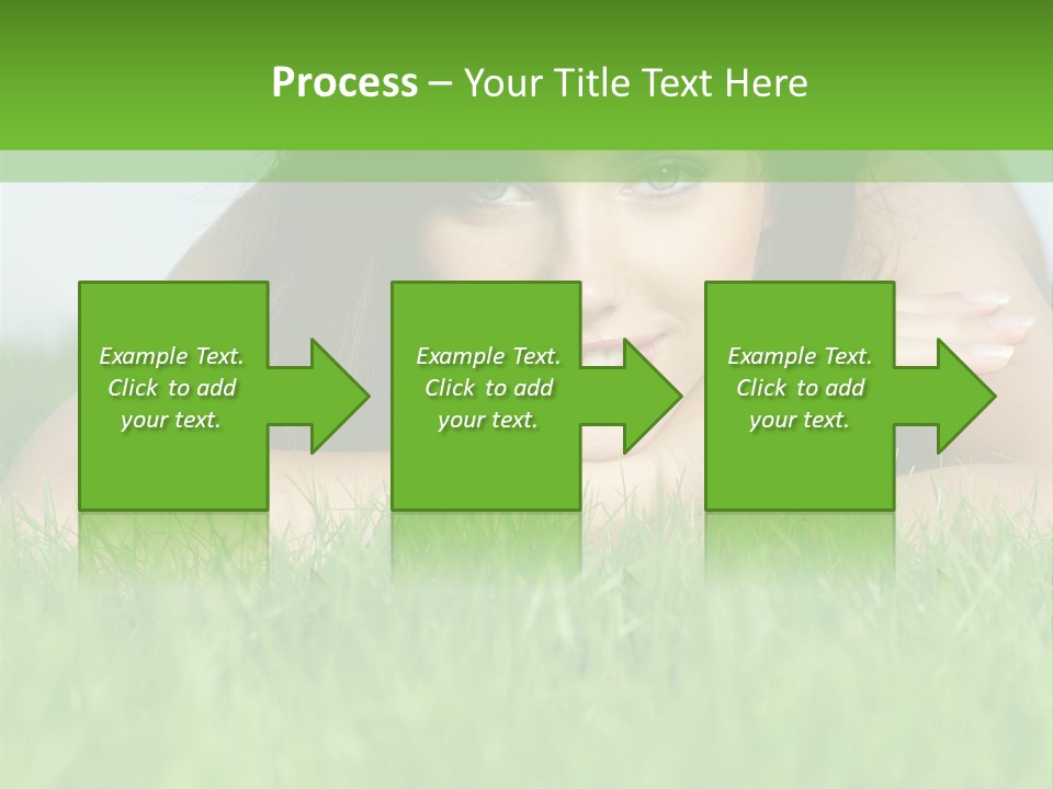 A Woman Laying In The Grass With Her Hands On Her Chest PowerPoint Template