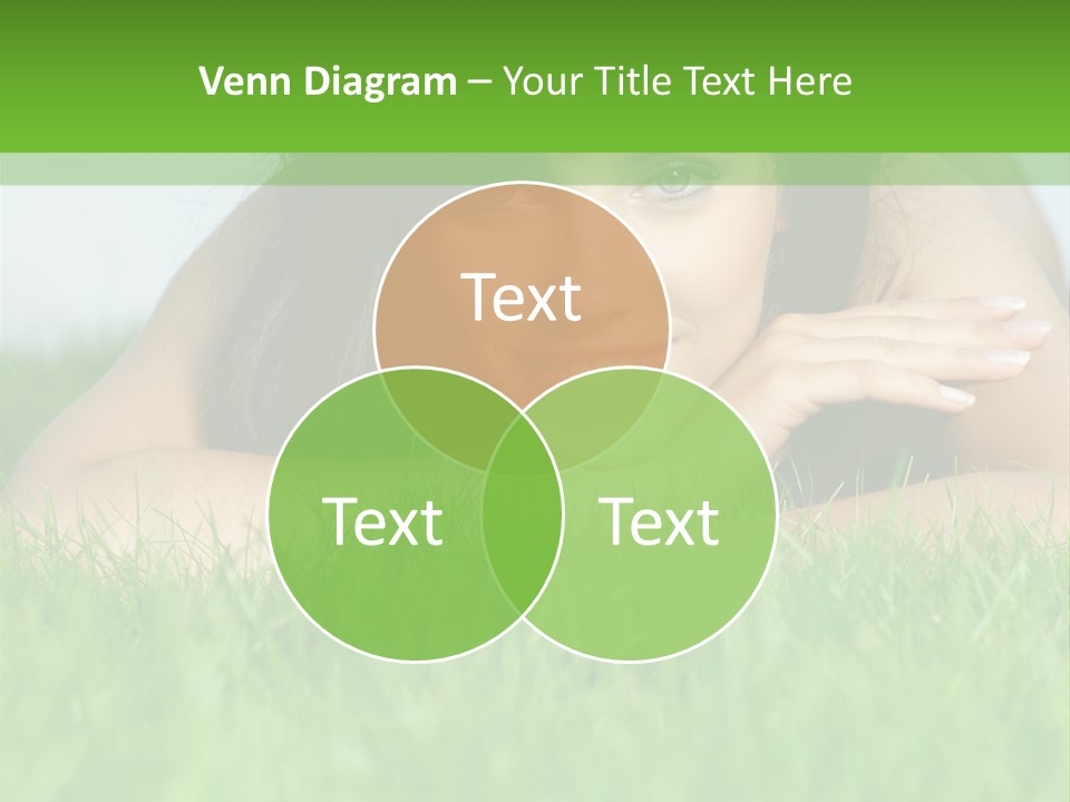 A Woman Laying In The Grass With Her Hands On Her Chest PowerPoint Template