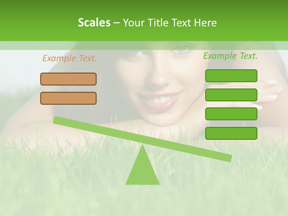 A Woman Laying In The Grass With Her Hands On Her Chest PowerPoint Template