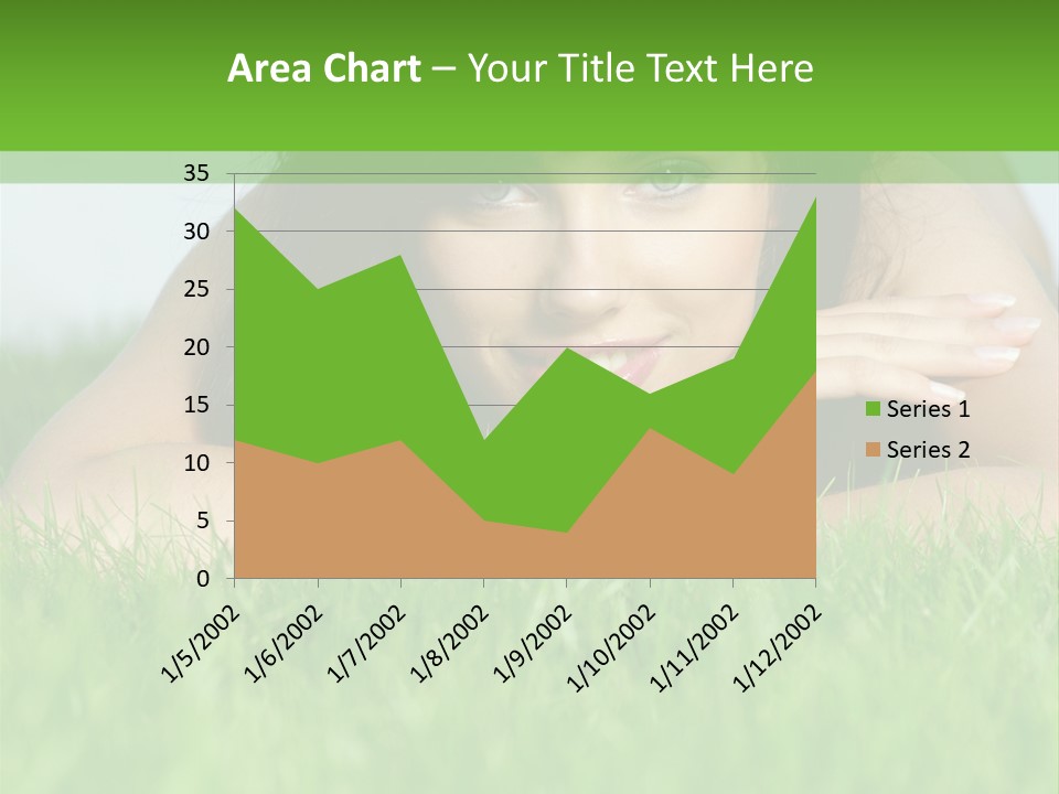 A Woman Laying In The Grass With Her Hands On Her Chest PowerPoint Template