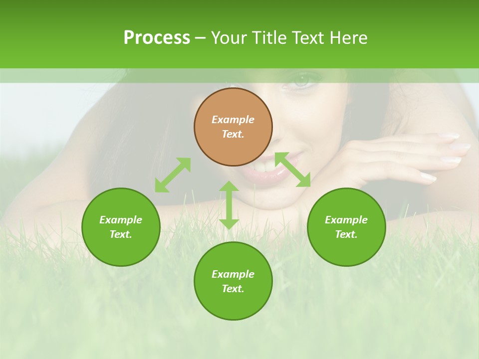 A Woman Laying In The Grass With Her Hands On Her Chest PowerPoint Template
