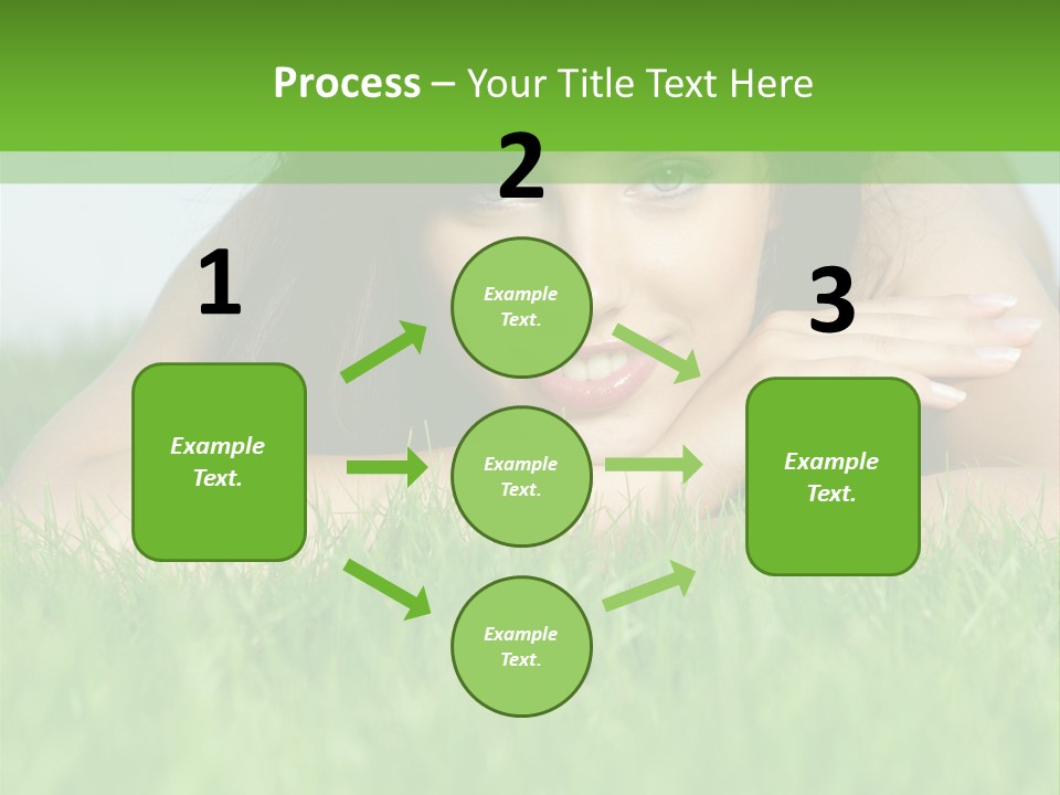 A Woman Laying In The Grass With Her Hands On Her Chest PowerPoint Template
